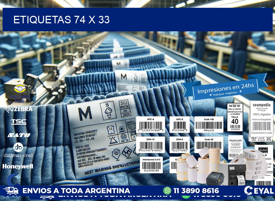 ETIQUETAS 74 x 33
