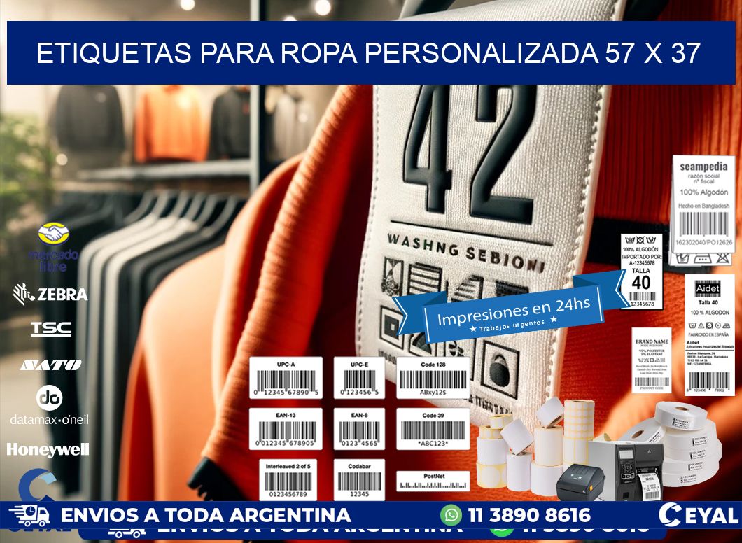 ETIQUETAS PARA ROPA PERSONALIZADA 57 x 37