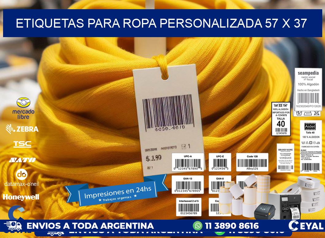 ETIQUETAS PARA ROPA PERSONALIZADA 57 x 37