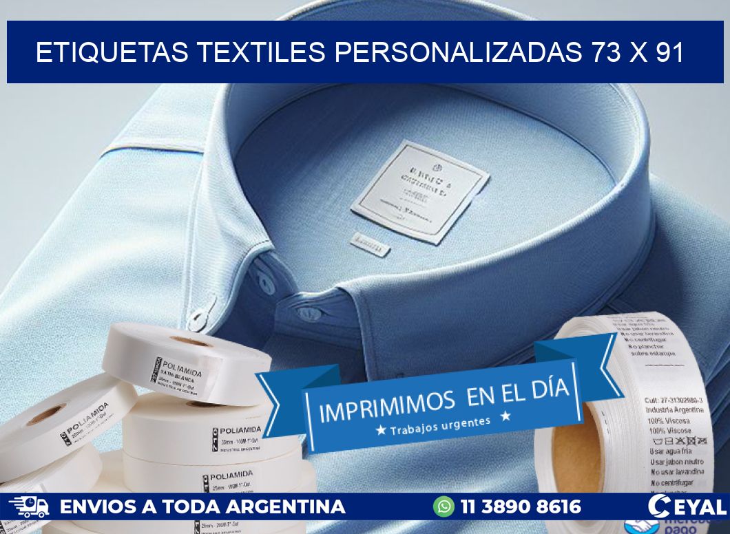 ETIQUETAS TEXTILES PERSONALIZADAS 73 x 91