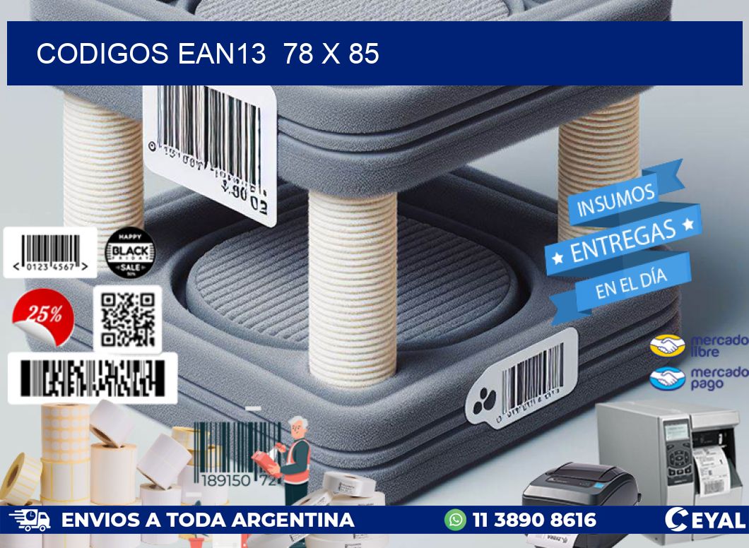 CODIGOS EAN13  78 x 85