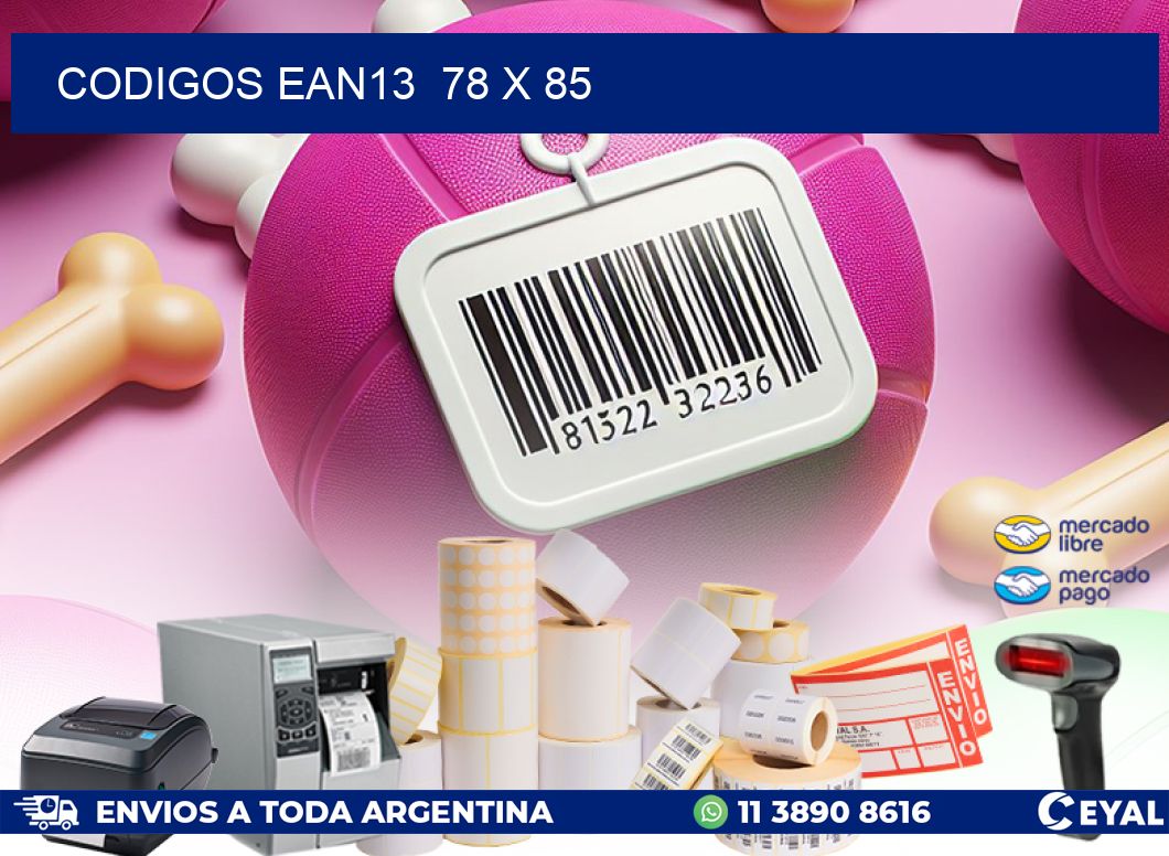CODIGOS EAN13  78 x 85