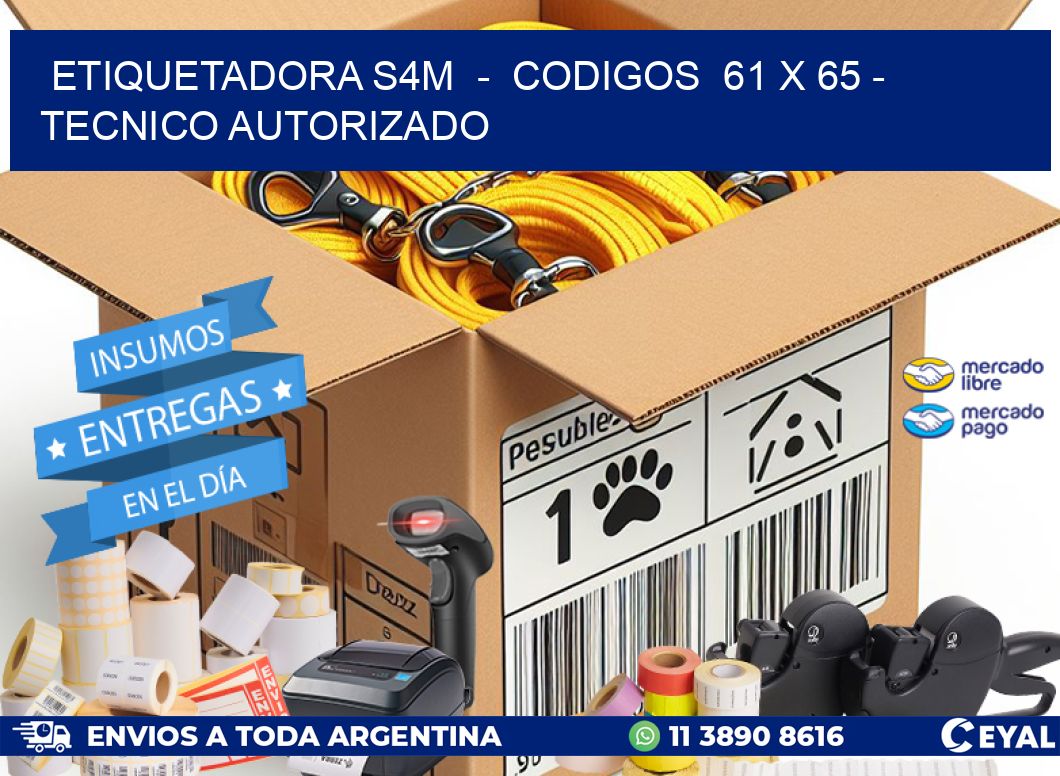 ETIQUETADORA S4M  -  CODIGOS  61 x 65 - TECNICO AUTORIZADO
