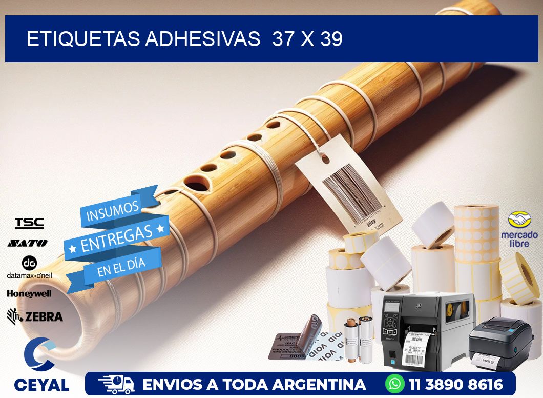 ETIQUETAS ADHESIVAS 37 x 39