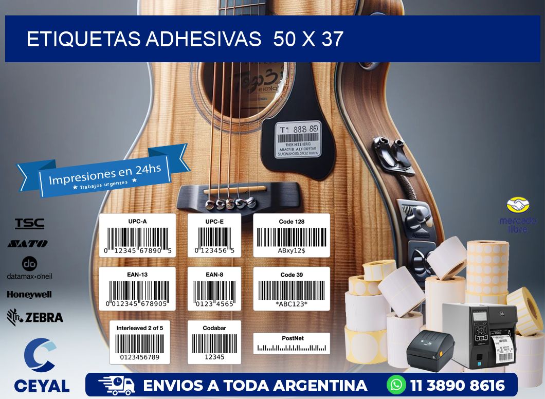 ETIQUETAS ADHESIVAS 50 x 37