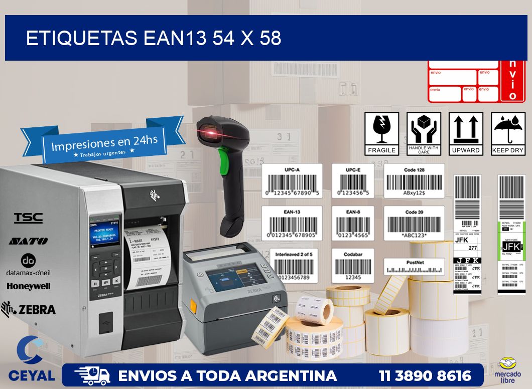 ETIQUETAS EAN13 54 x 58