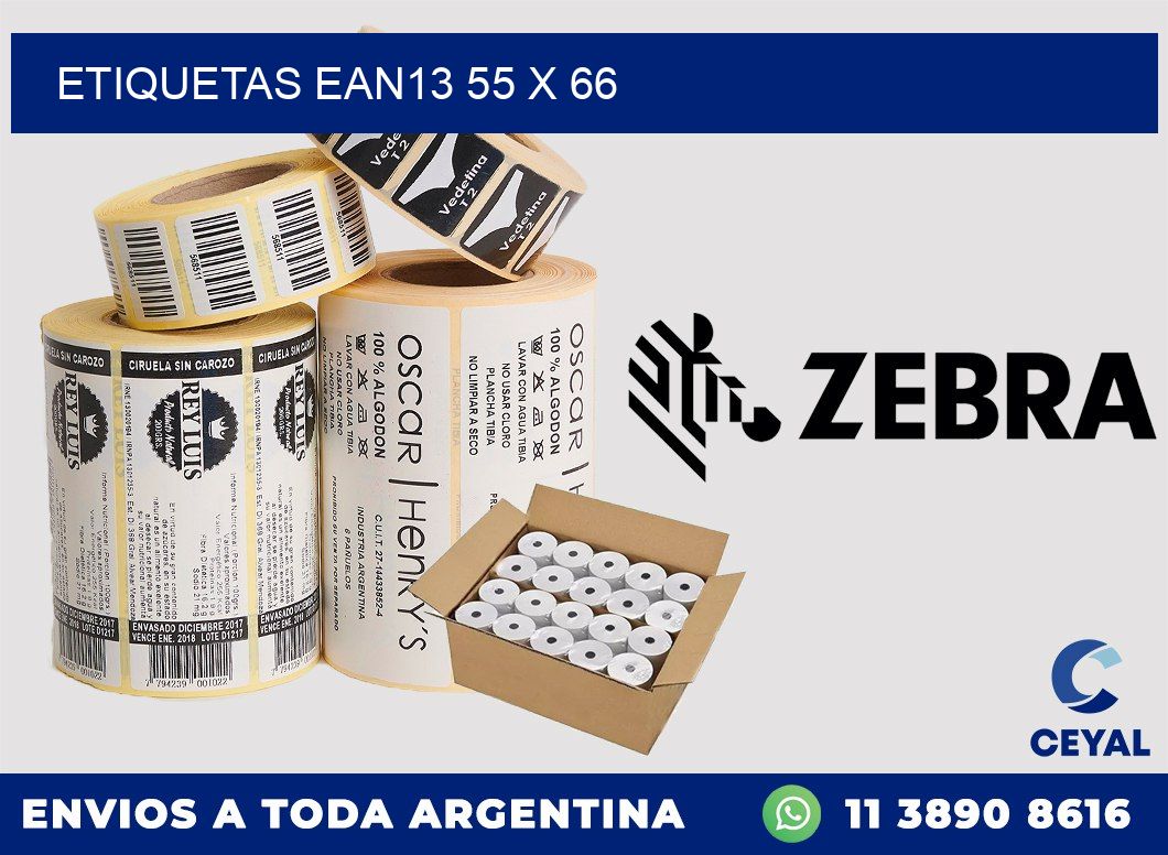 ETIQUETAS EAN13 55 x 66
