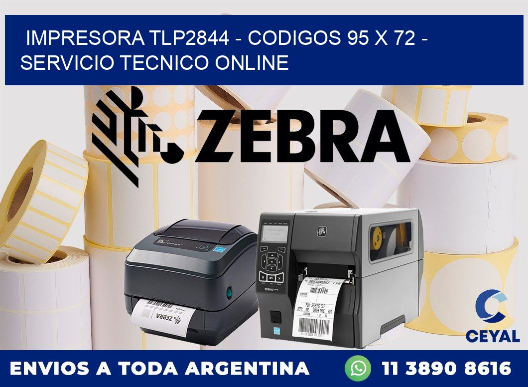 IMPRESORA TLP2844 - CODIGOS 95 x 72 - SERVICIO TECNICO ONLINE