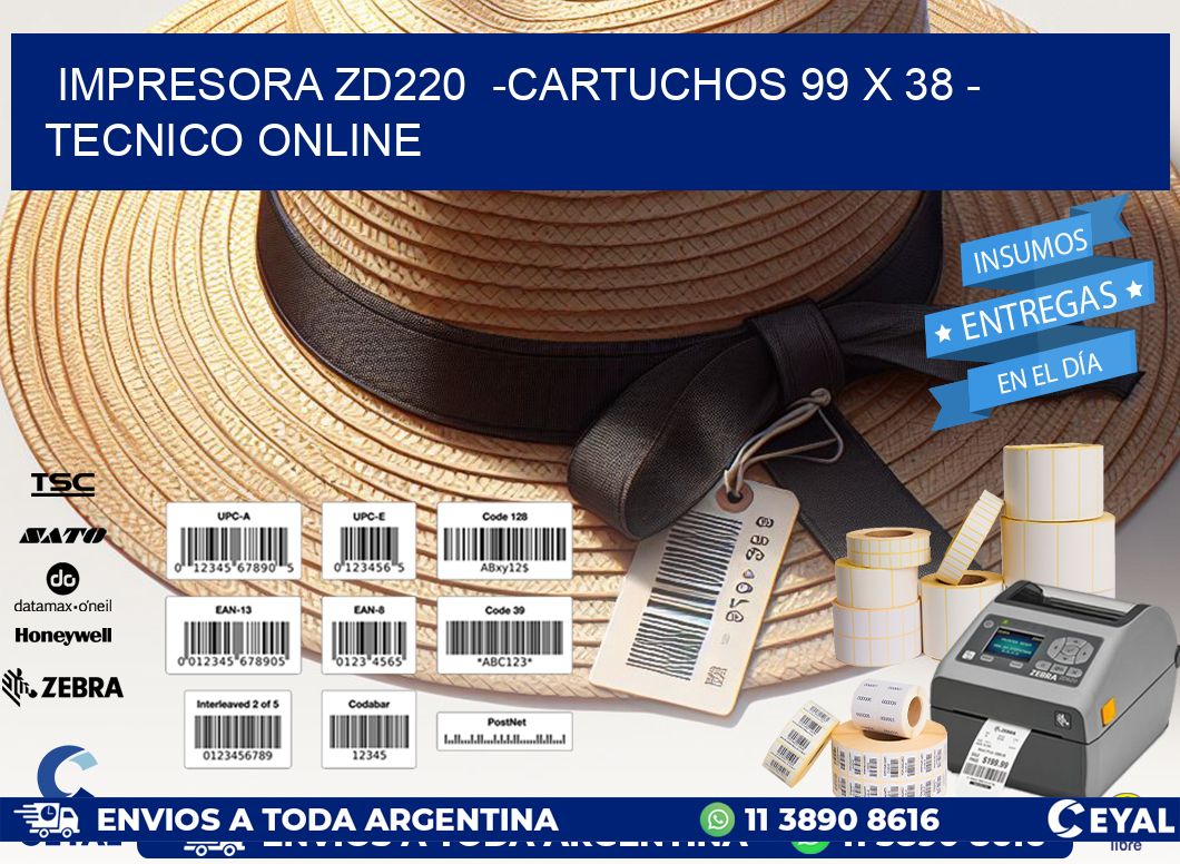 IMPRESORA ZD220  -CARTUCHOS 99 x 38 - TECNICO ONLINE