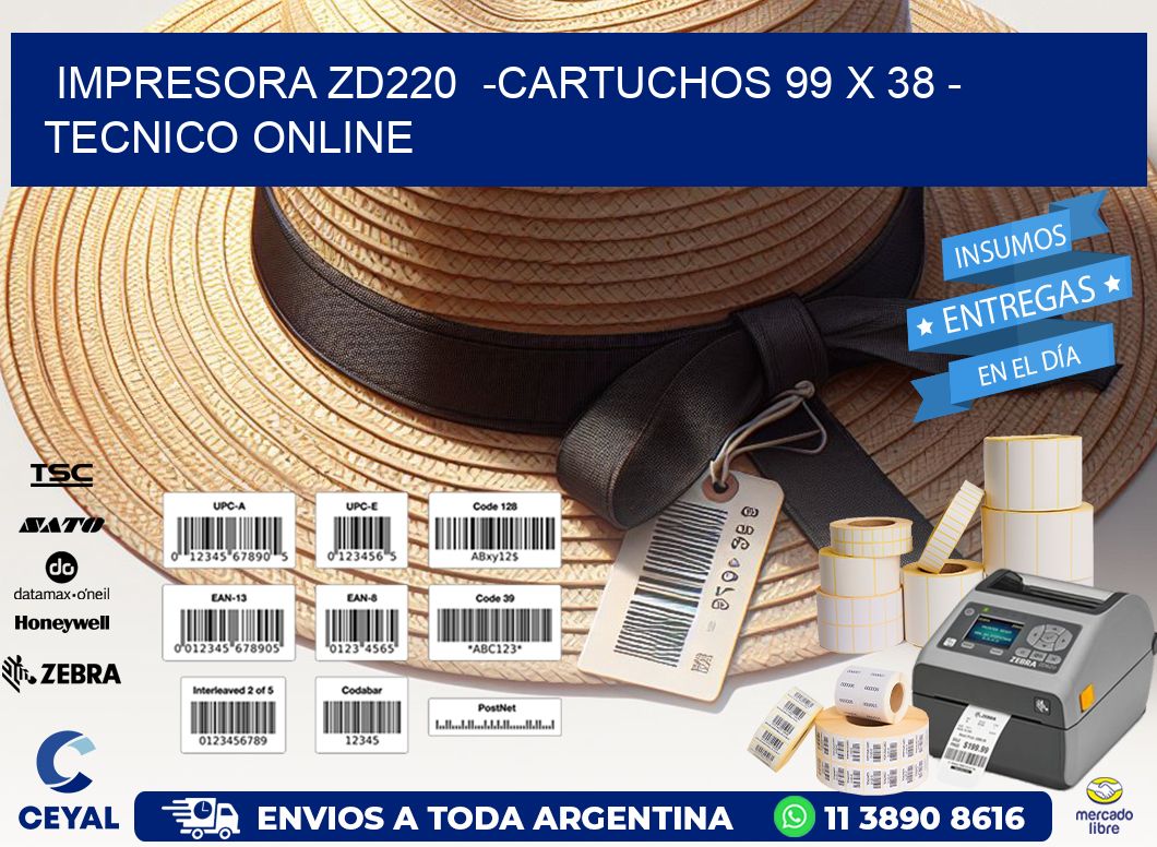 IMPRESORA ZD220  -CARTUCHOS 99 x 38 – TECNICO ONLINE