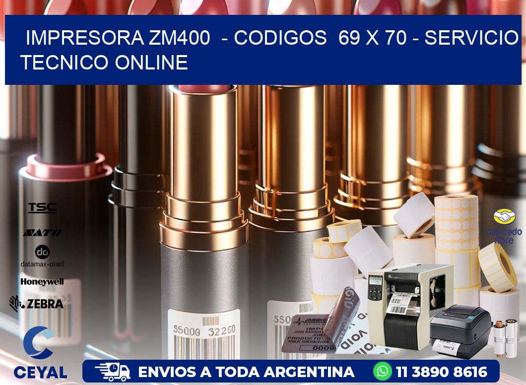 IMPRESORA ZM400  – CODIGOS  69 x 70 – SERVICIO TECNICO ONLINE