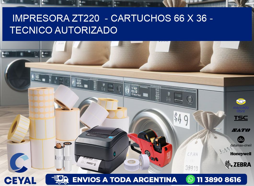 IMPRESORA ZT220 - CARTUCHOS 66 x 36 - TECNICO AUTORIZADO