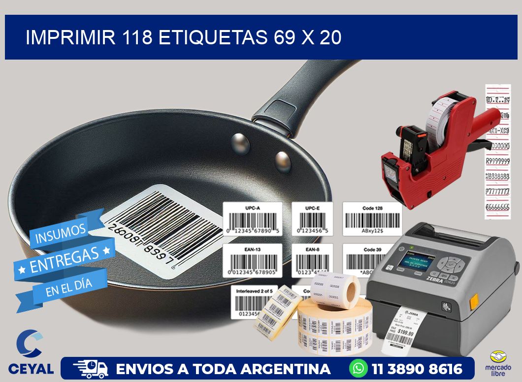IMPRIMIR 118 ETIQUETAS 69 x 20