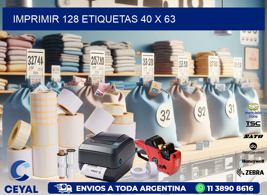 IMPRIMIR 128 ETIQUETAS 40 x 63