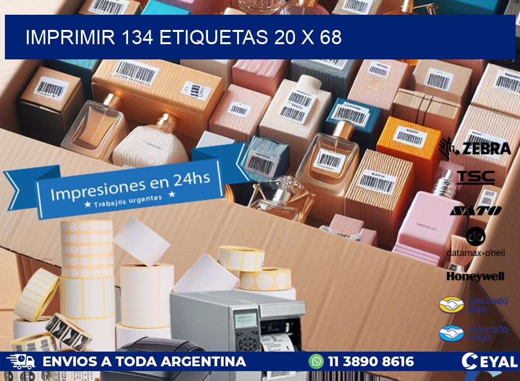 IMPRIMIR 134 ETIQUETAS 20 x 68
