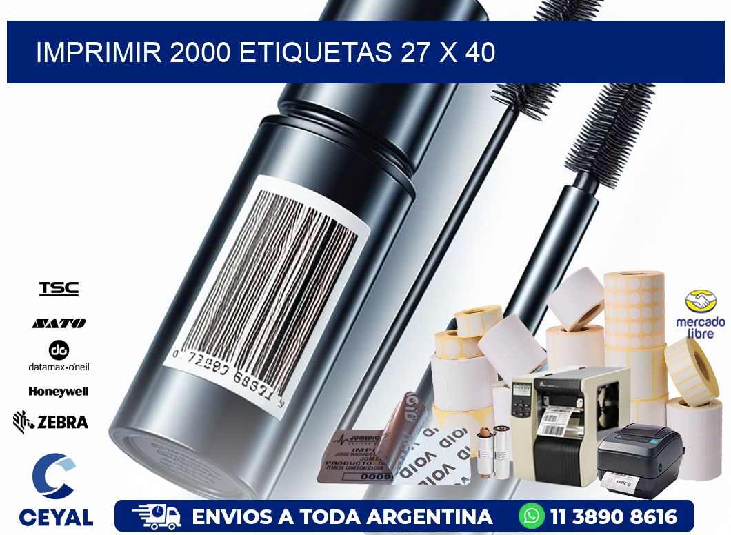 IMPRIMIR 2000 ETIQUETAS 27 x 40