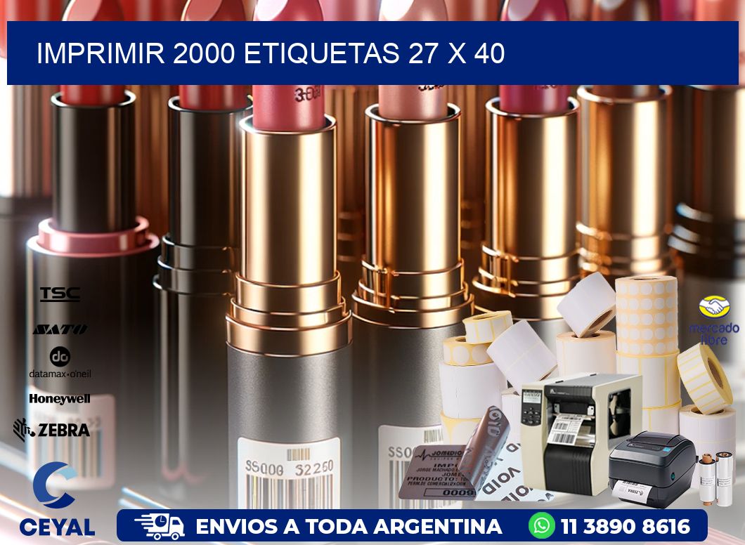 IMPRIMIR 2000 ETIQUETAS 27 x 40