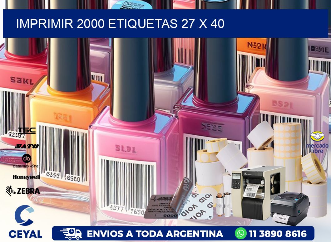 IMPRIMIR 2000 ETIQUETAS 27 x 40