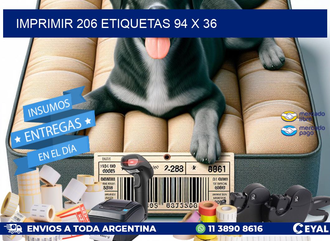 IMPRIMIR 206 ETIQUETAS 94 x 36