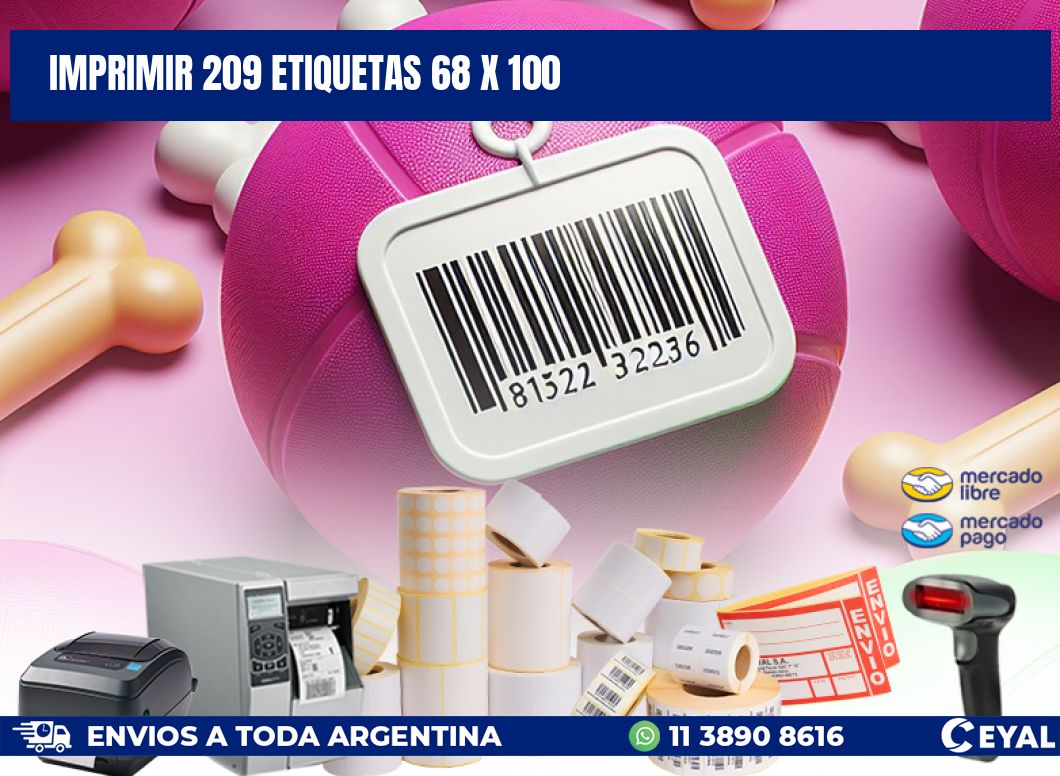 IMPRIMIR 209 ETIQUETAS 68 x 100