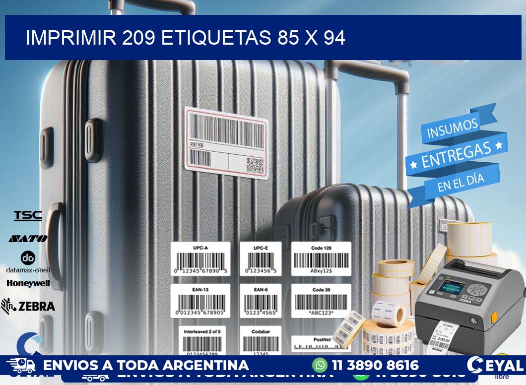 IMPRIMIR 209 ETIQUETAS 85 x 94