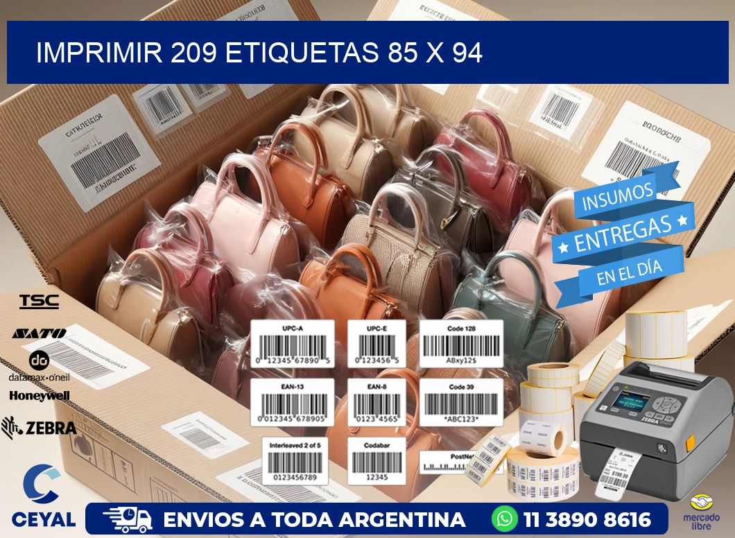 IMPRIMIR 209 ETIQUETAS 85 x 94