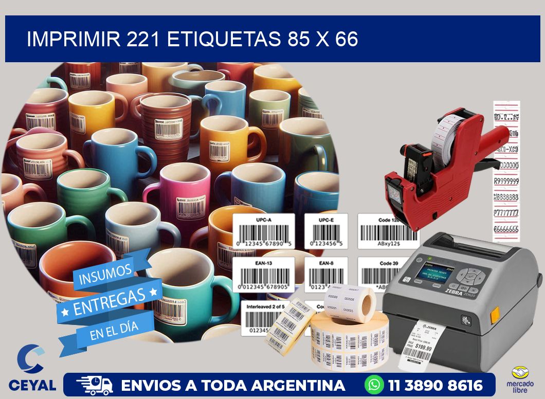 IMPRIMIR 221 ETIQUETAS 85 x 66