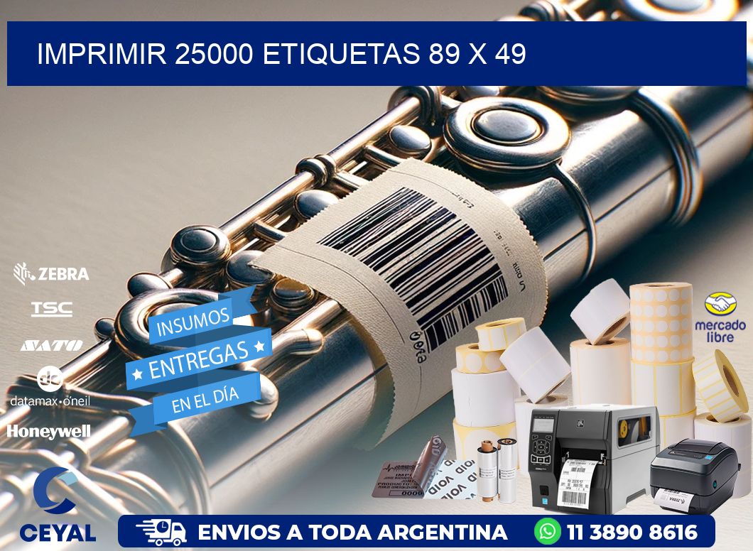 IMPRIMIR 25000 ETIQUETAS 89 x 49