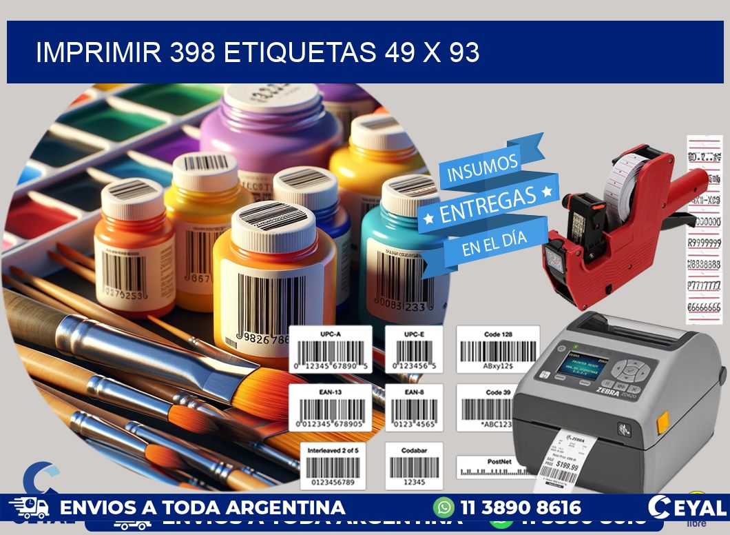 IMPRIMIR 398 ETIQUETAS 49 x 93