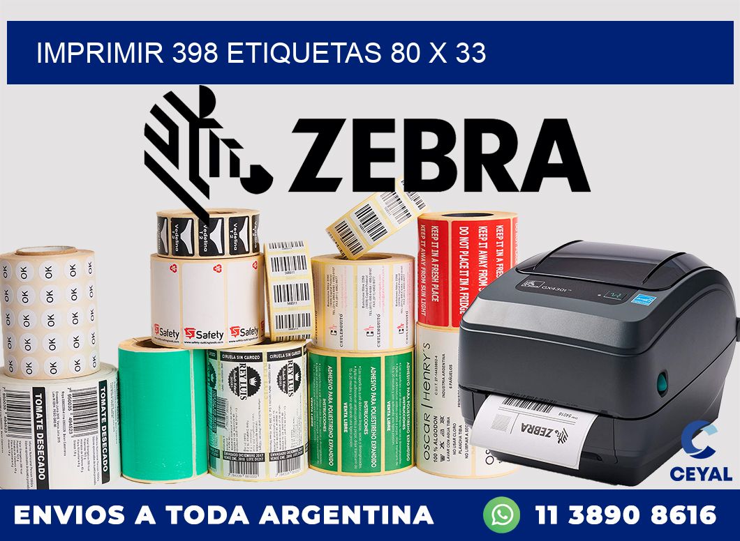 IMPRIMIR 398 ETIQUETAS 80 x 33