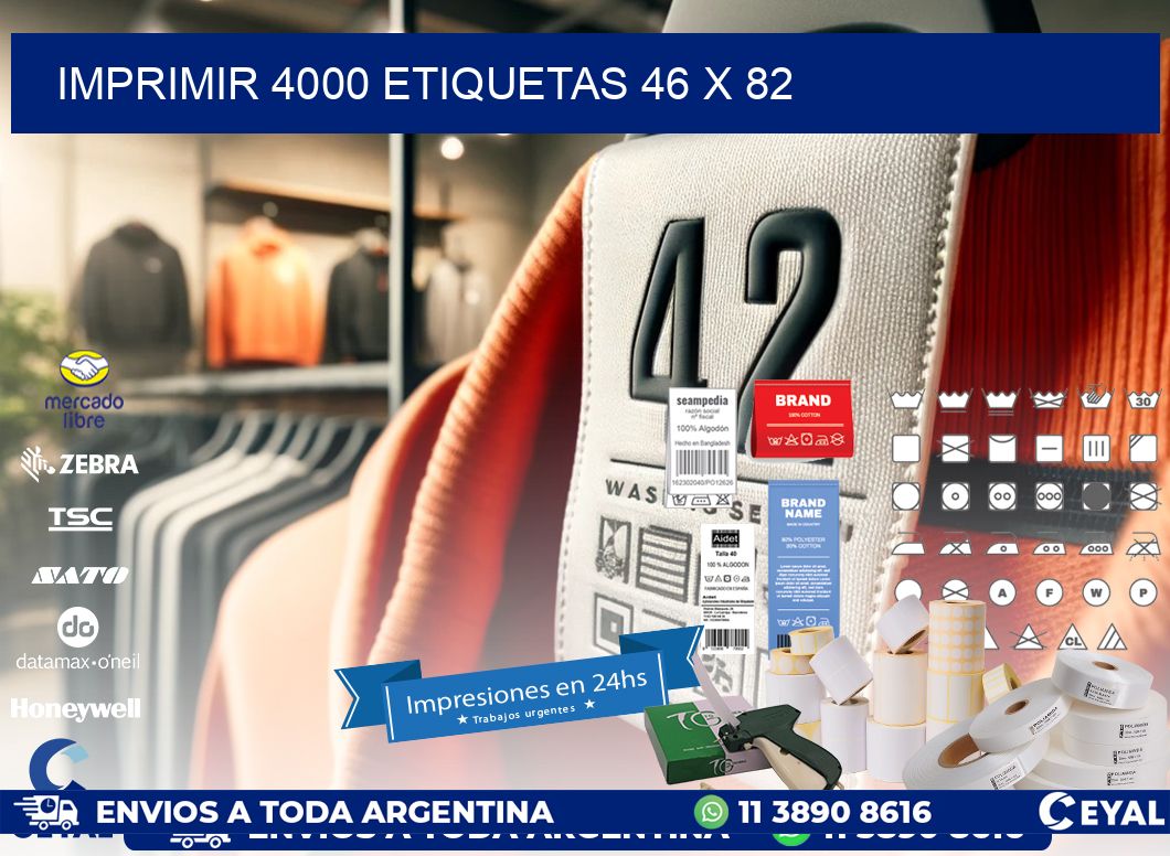 IMPRIMIR 4000 ETIQUETAS 46 x 82