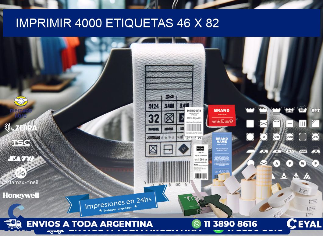 IMPRIMIR 4000 ETIQUETAS 46 x 82