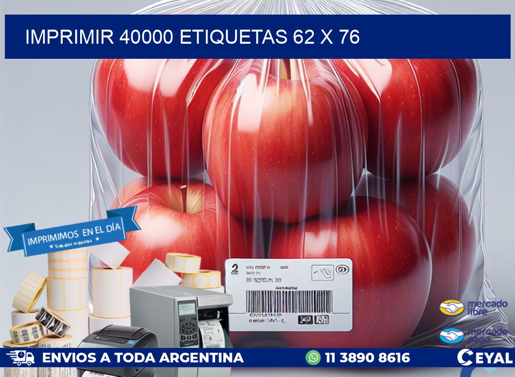 IMPRIMIR 40000 ETIQUETAS 62 x 76