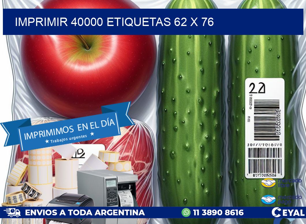 IMPRIMIR 40000 ETIQUETAS 62 x 76