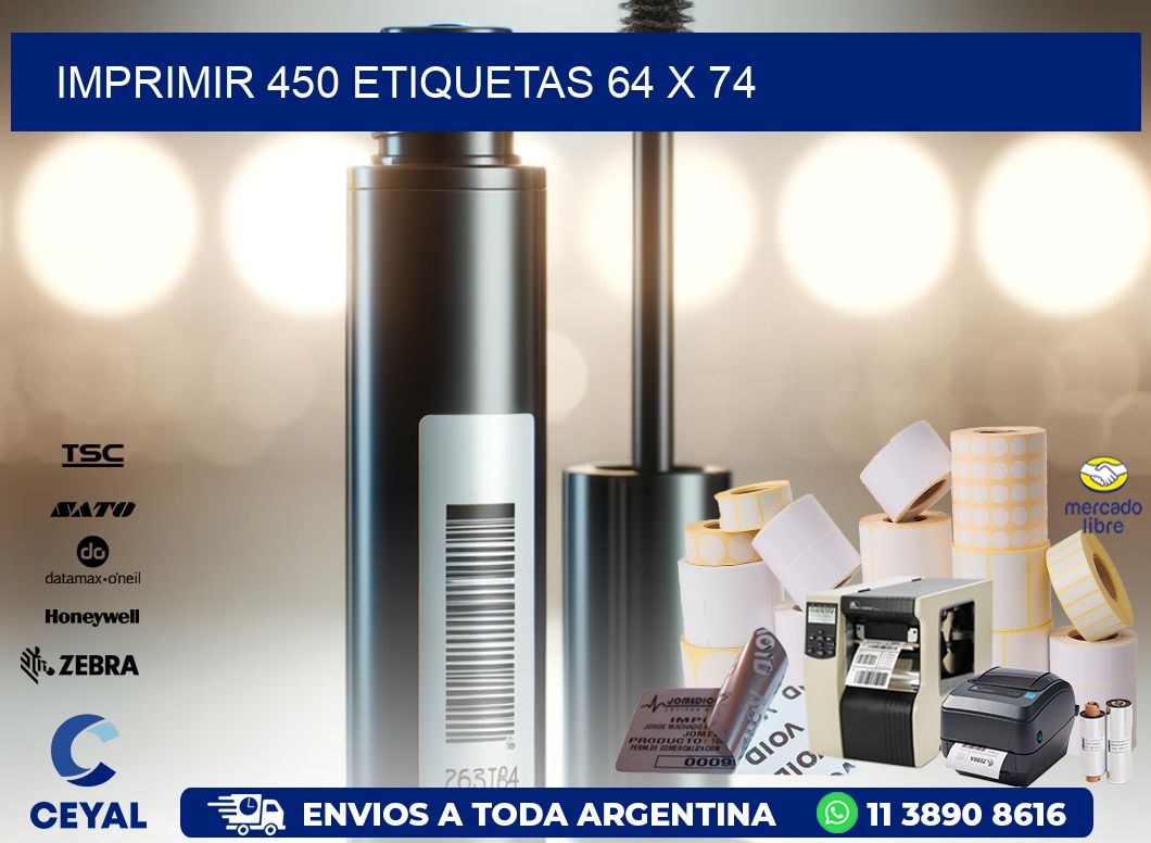 IMPRIMIR 450 ETIQUETAS 64 x 74