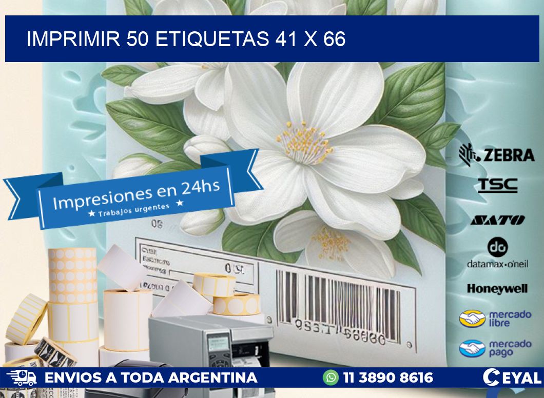 IMPRIMIR 50 ETIQUETAS 41 x 66