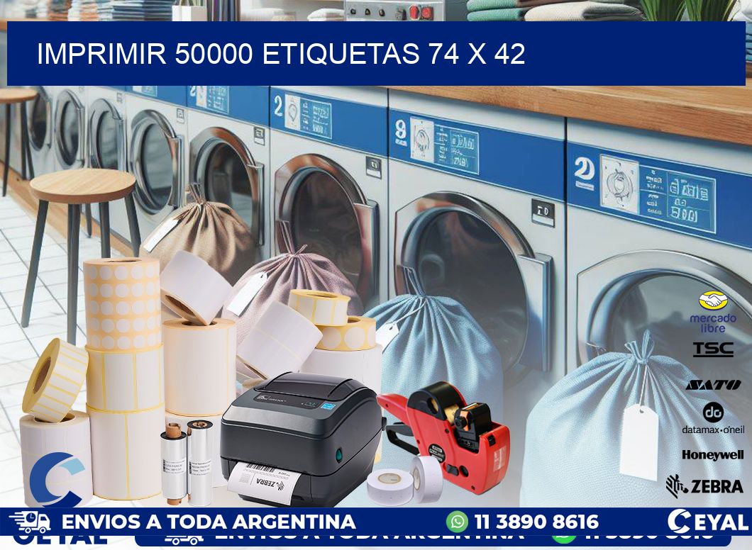 IMPRIMIR 50000 ETIQUETAS 74 x 42