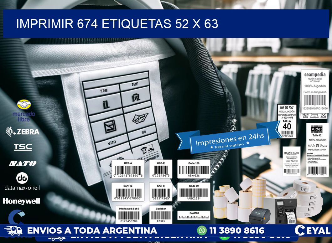 IMPRIMIR 674 ETIQUETAS 52 x 63