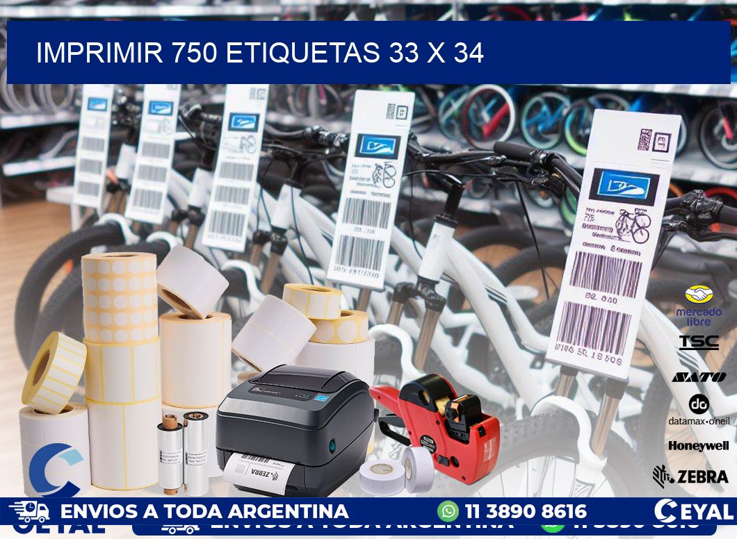 IMPRIMIR 750 ETIQUETAS 33 x 34