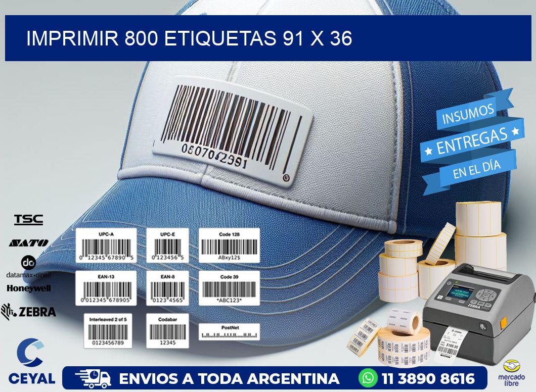 IMPRIMIR 800 ETIQUETAS 91 x 36