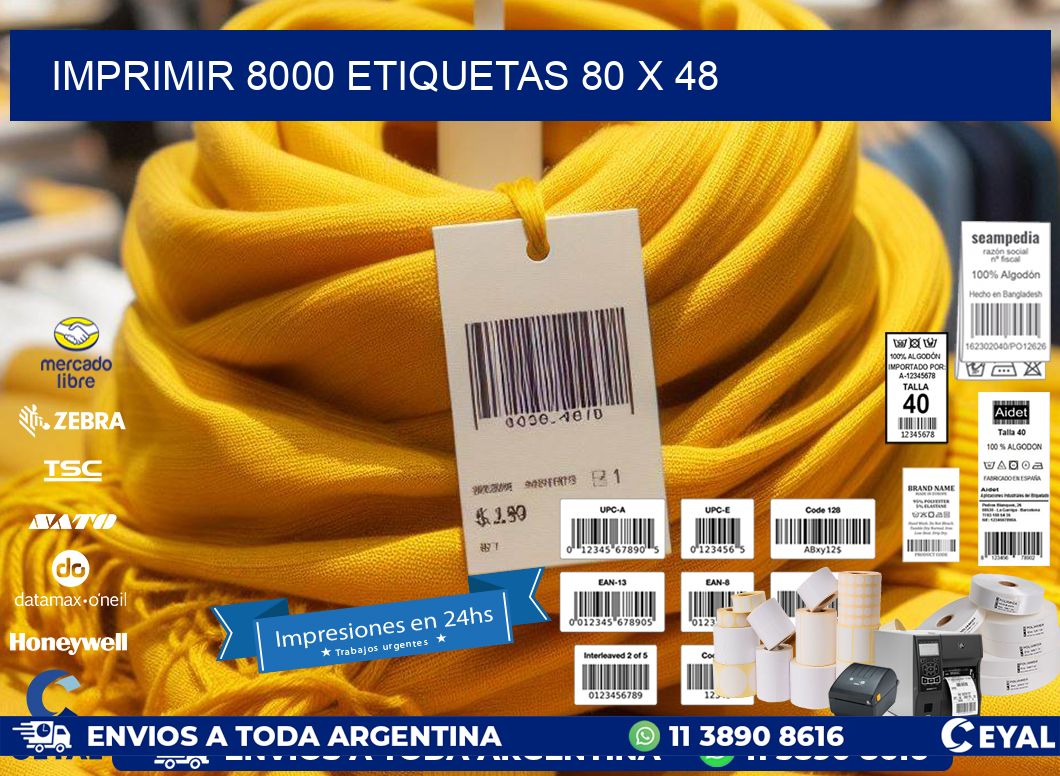 IMPRIMIR 8000 ETIQUETAS 80 x 48