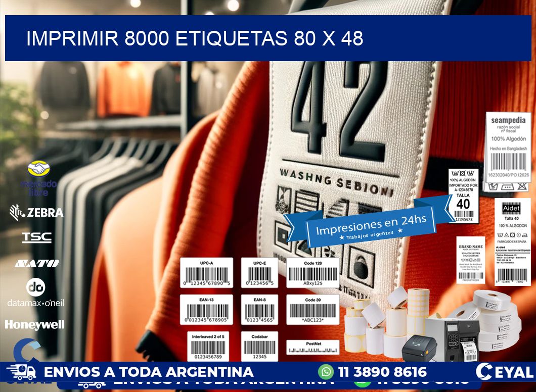 IMPRIMIR 8000 ETIQUETAS 80 x 48