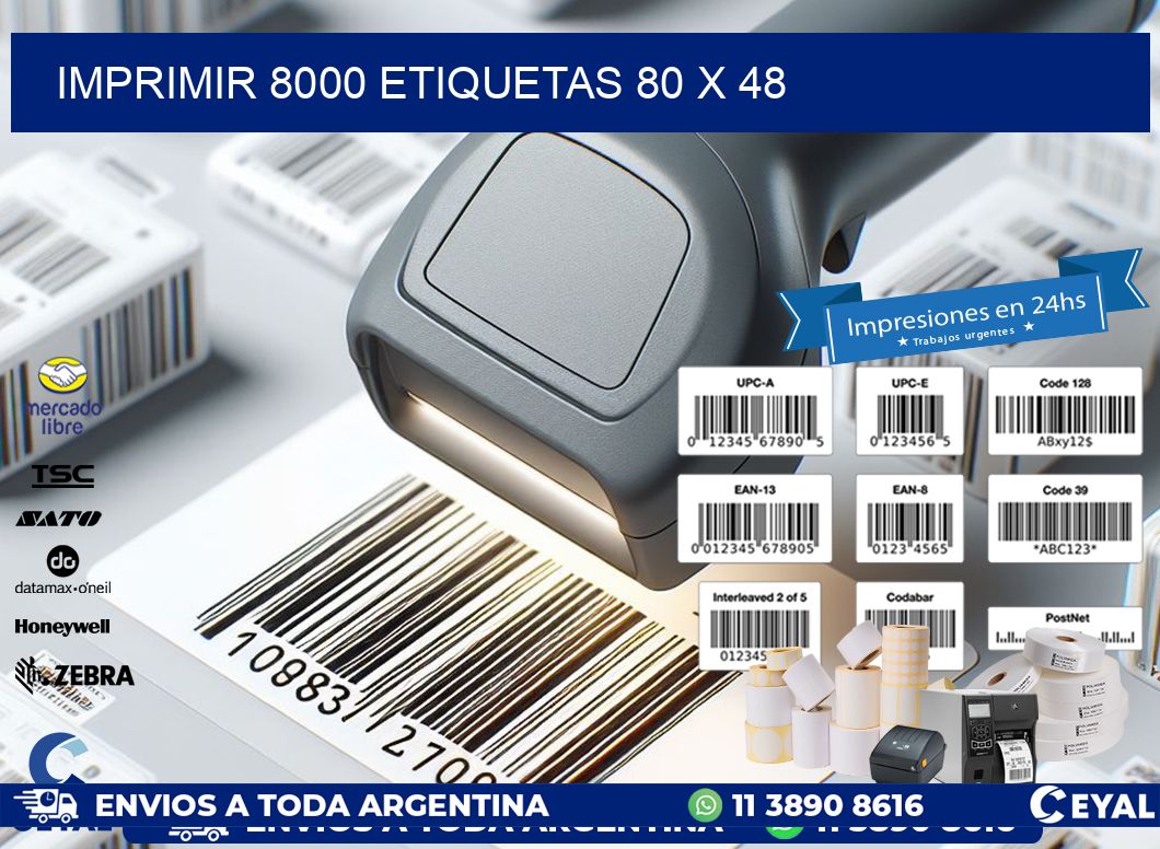 IMPRIMIR 8000 ETIQUETAS 80 x 48