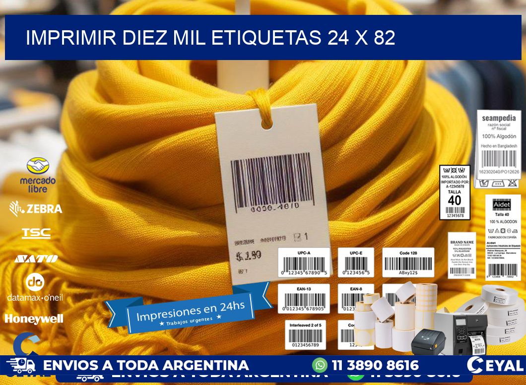 IMPRIMIR DIEZ MIL ETIQUETAS 24 x 82