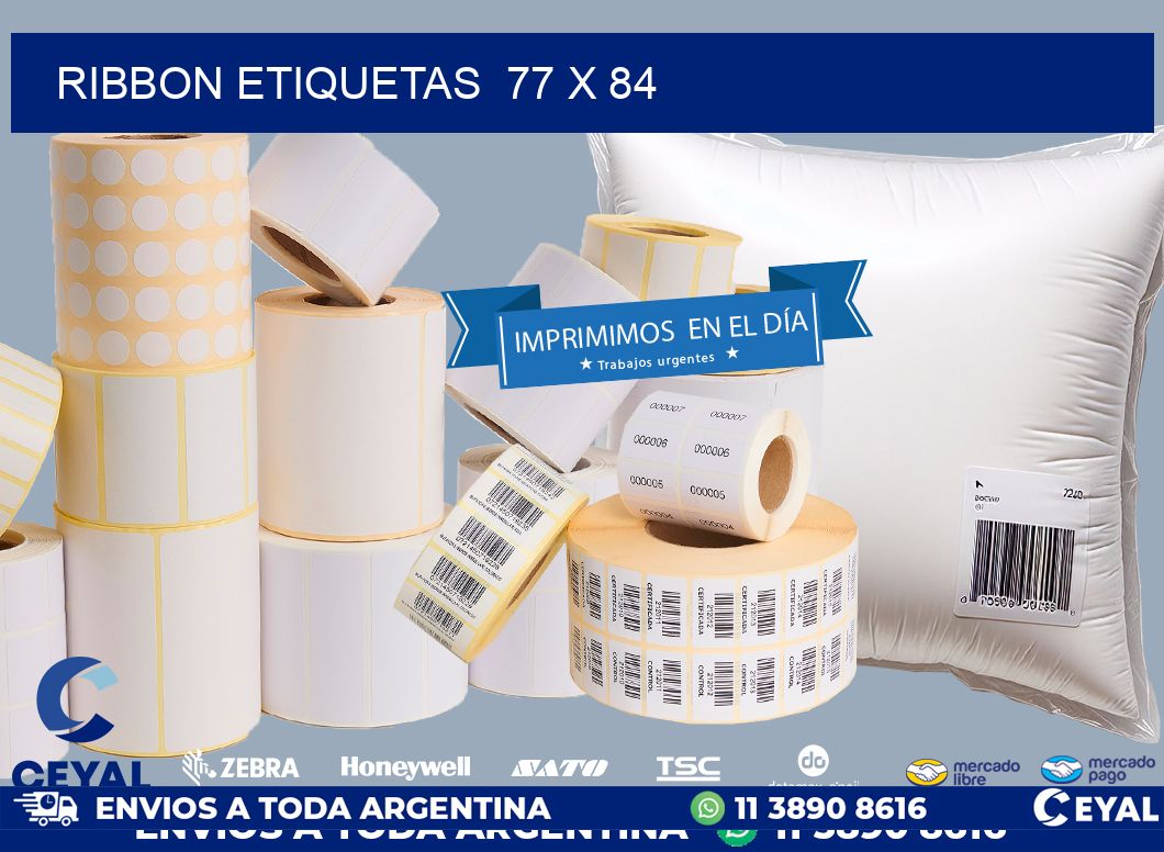 RIBBON ETIQUETAS 77 x 84