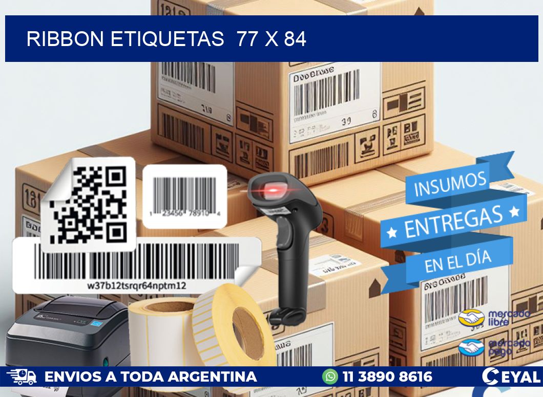 RIBBON ETIQUETAS 77 x 84