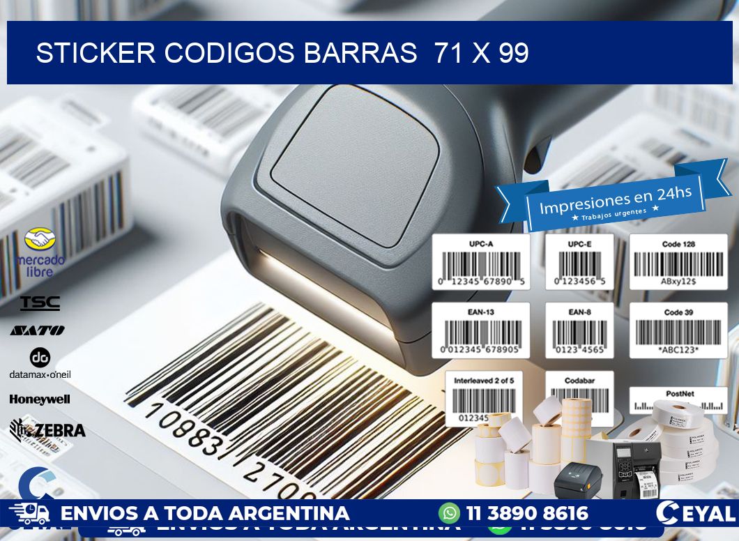 STICKER CODIGOS BARRAS  71 x 99