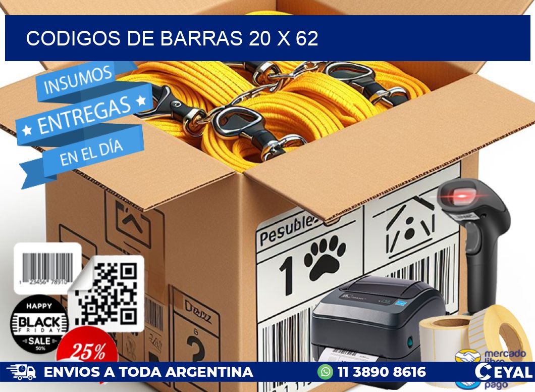 codigos de barras 20 x 62