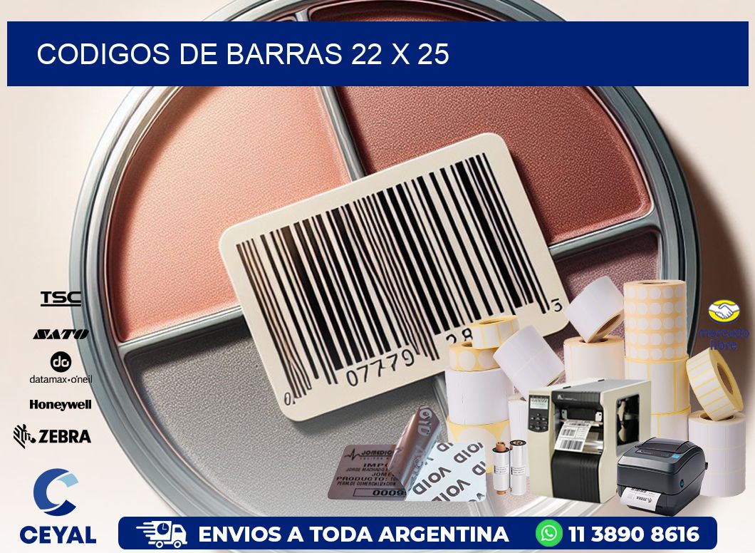 codigos de barras 22 x 25