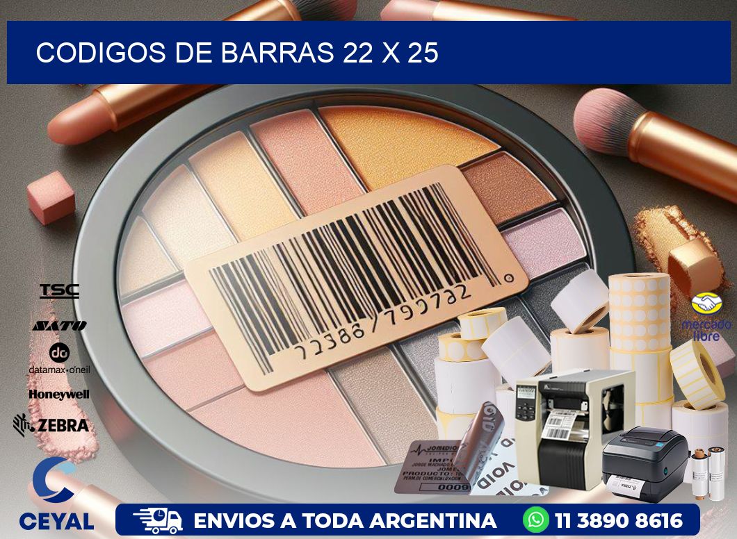 codigos de barras 22 x 25